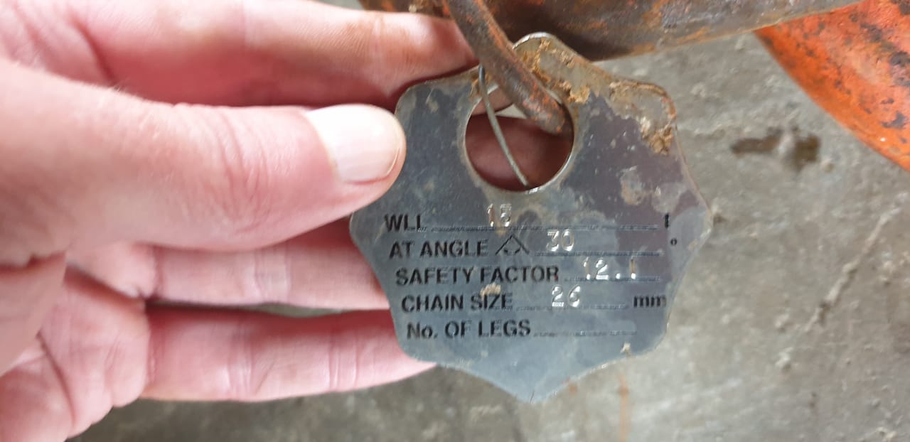 18 Ton 1 Leg Chain Sling - Image 2