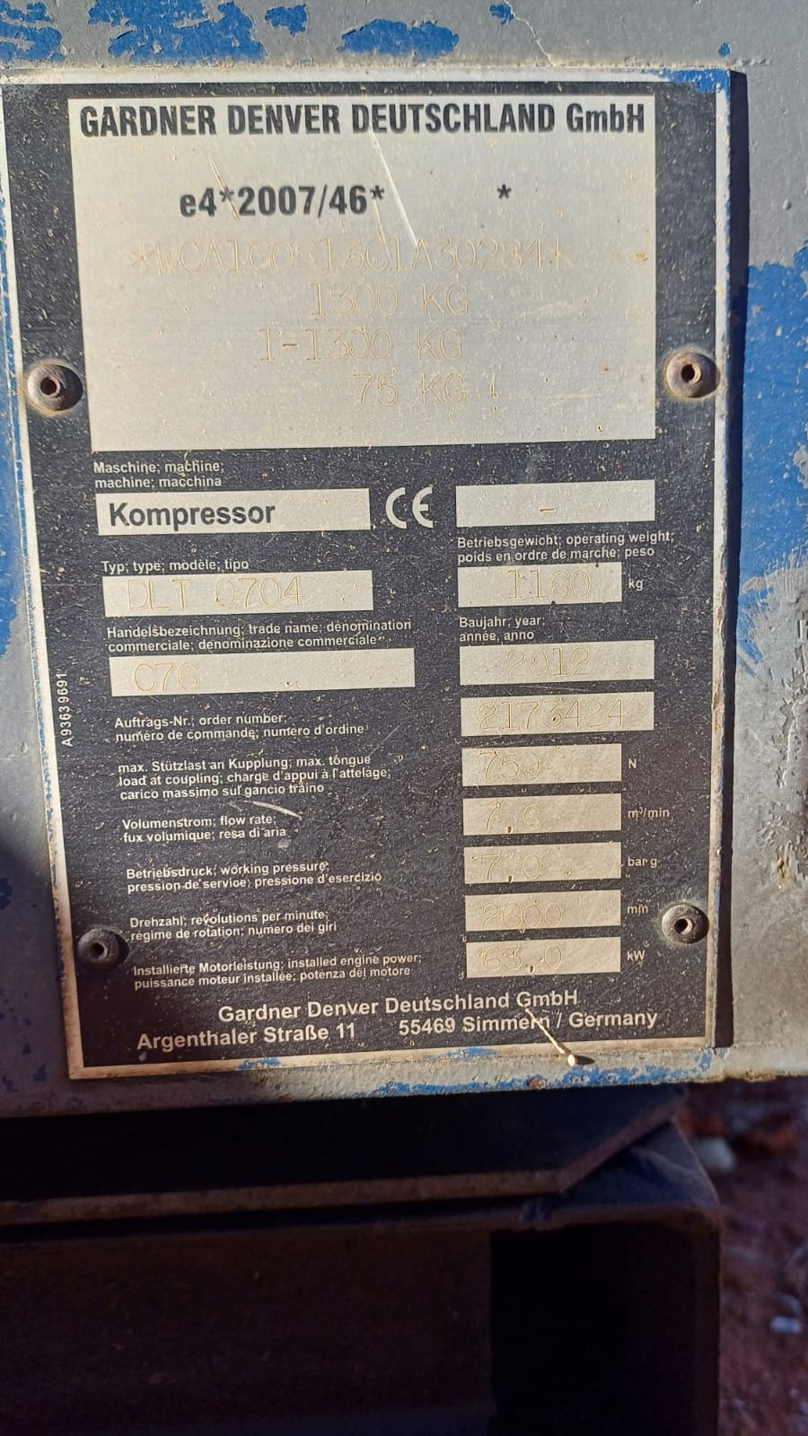 Gardner Denver CompAir Mobile Air Compressor 268CFM - Image 16