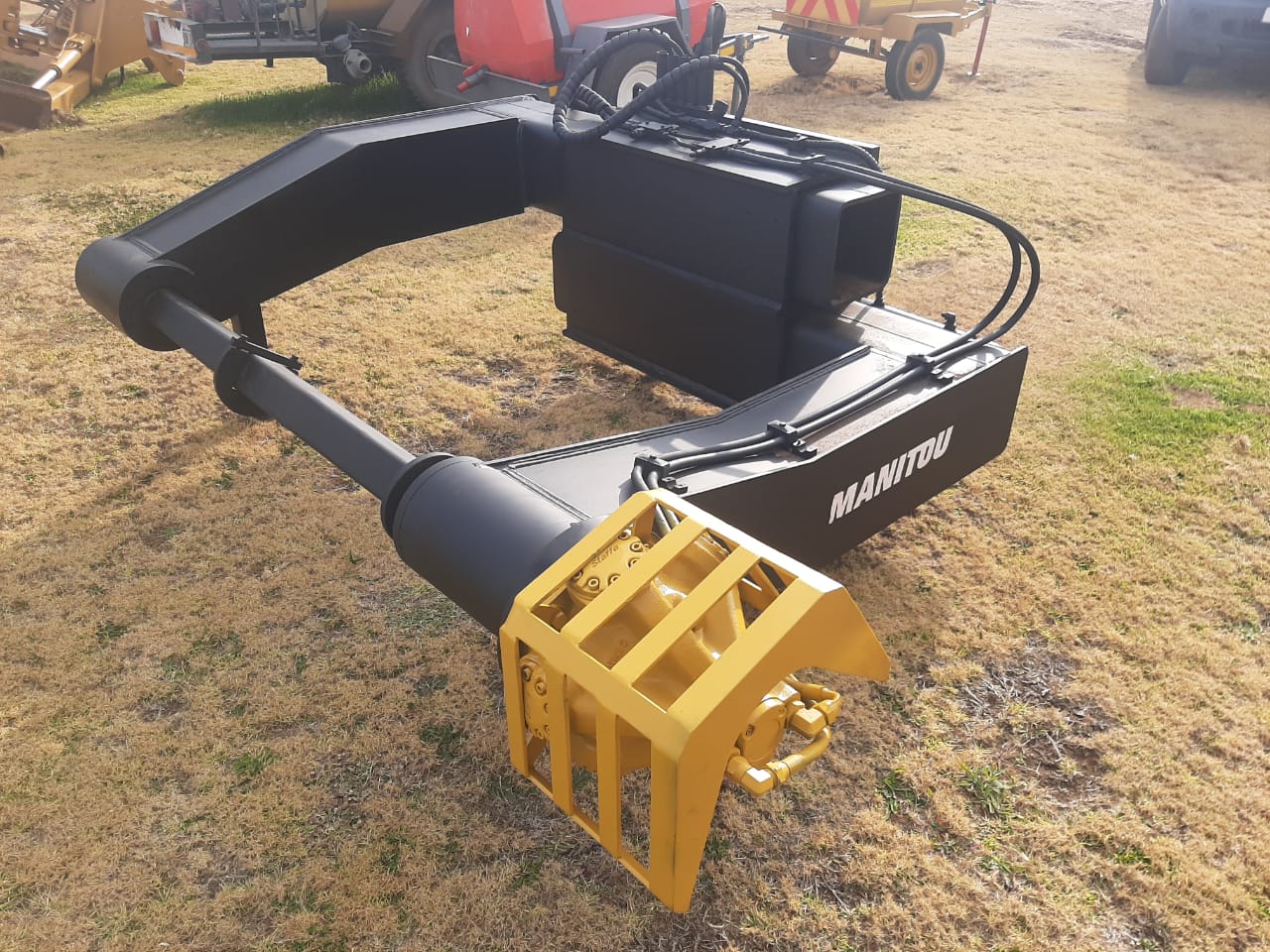 Telehandler Cable or Conveyor Belt Reel Handler Attachment