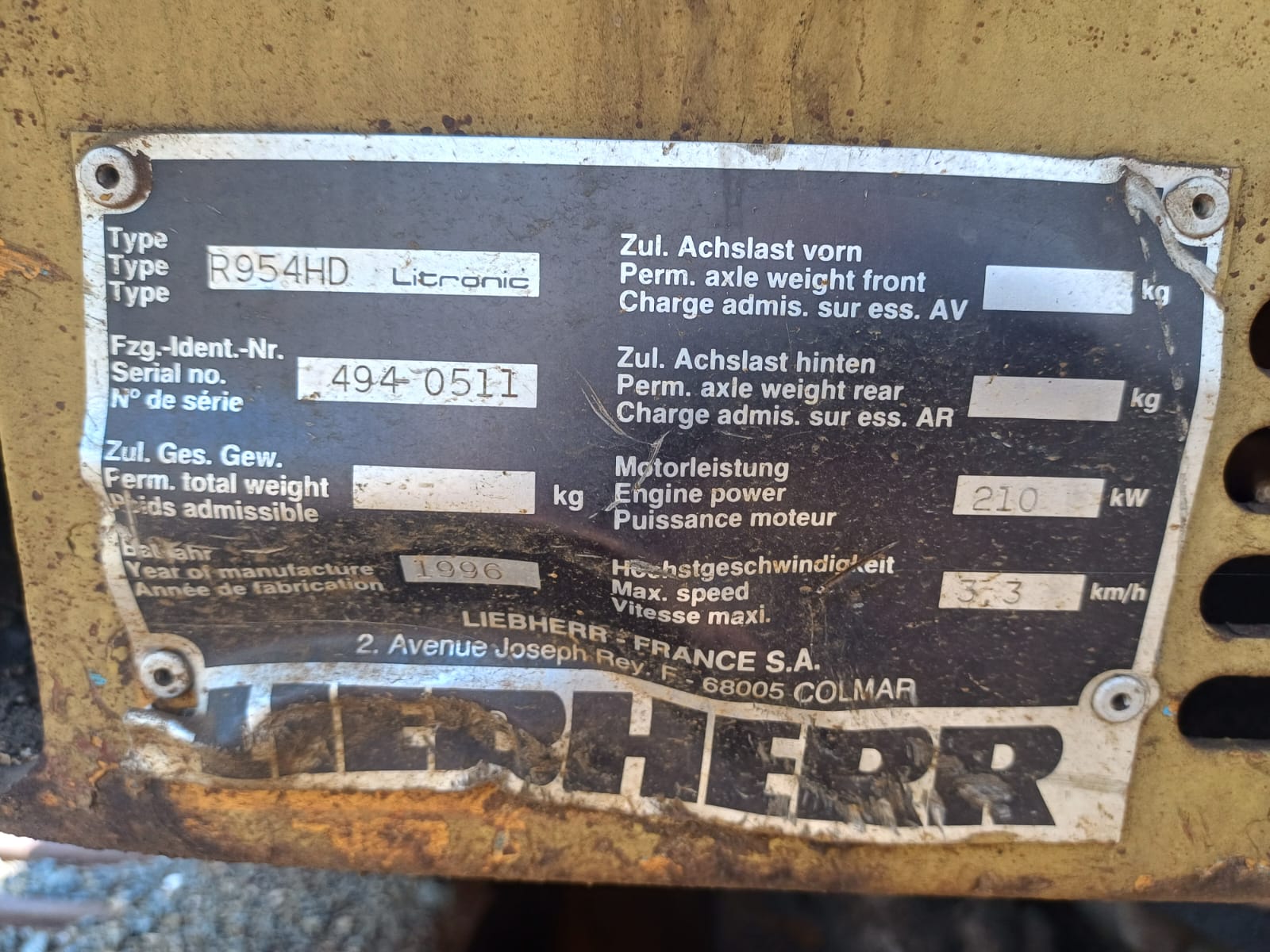 Liebherr R954 Tracked Excavator 50 Ton Stripping for Spares - Image 14