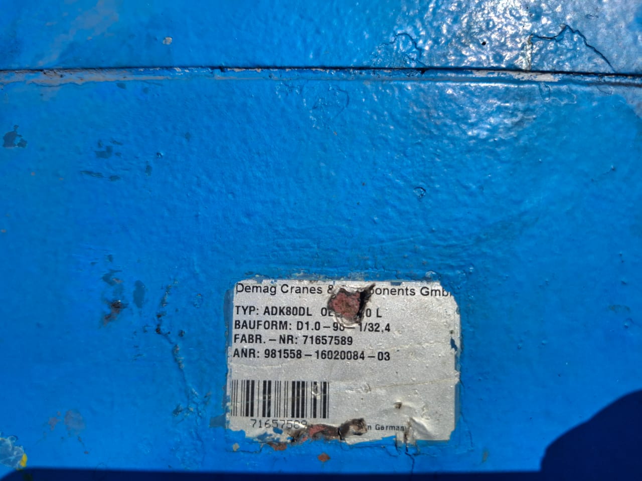Demag ADK80DL Gearbox - Image 7
