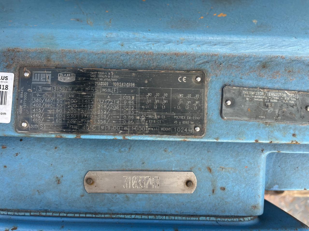 WEG Electric Motor 230kW - Image 2