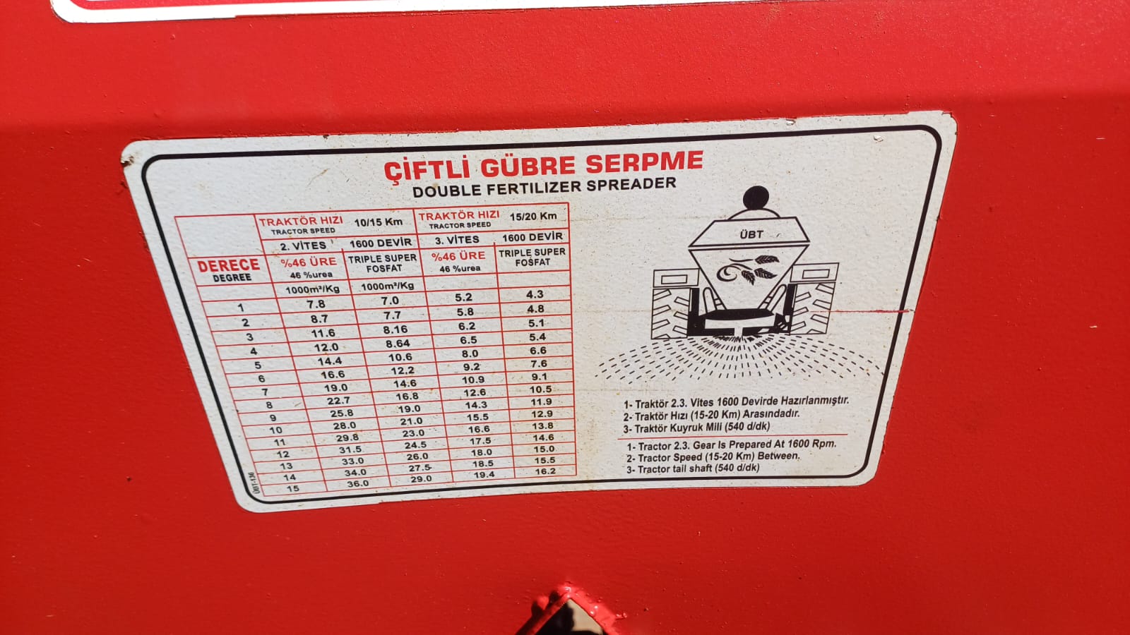 GSC 800L Kunsmis Strooier Double Fertilizer Spreader - Image 9