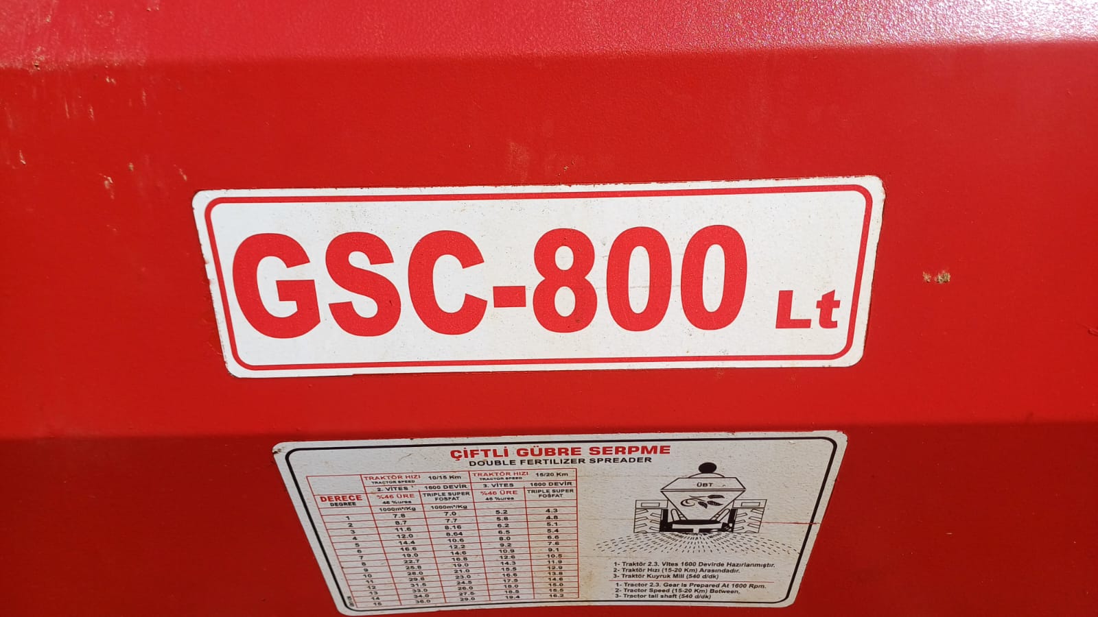GSC 800L Kunsmis Strooier Double Fertilizer Spreader - Image 10