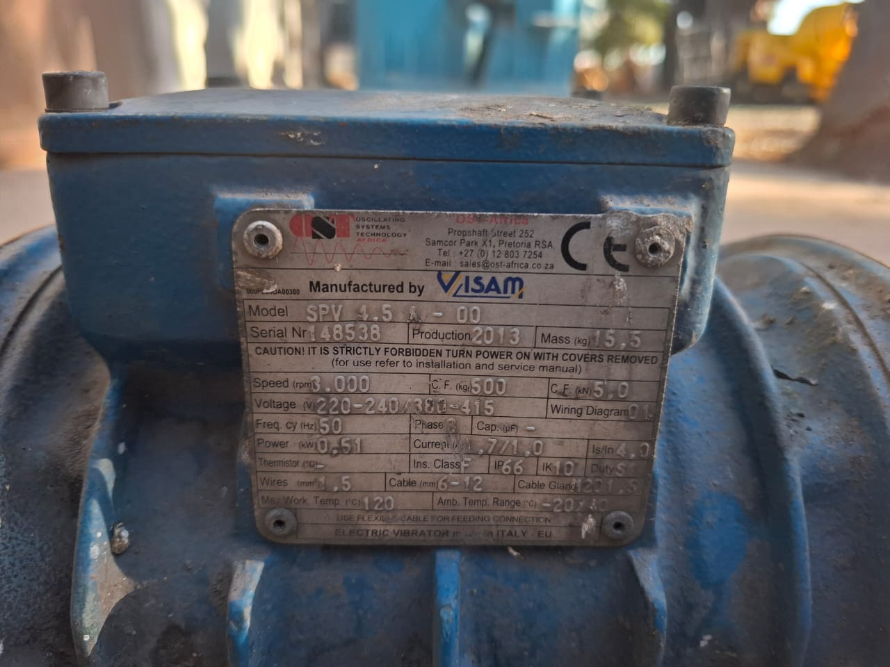 Visam SPV 4.5 Vibrating Motor 0.5kW - Image 2