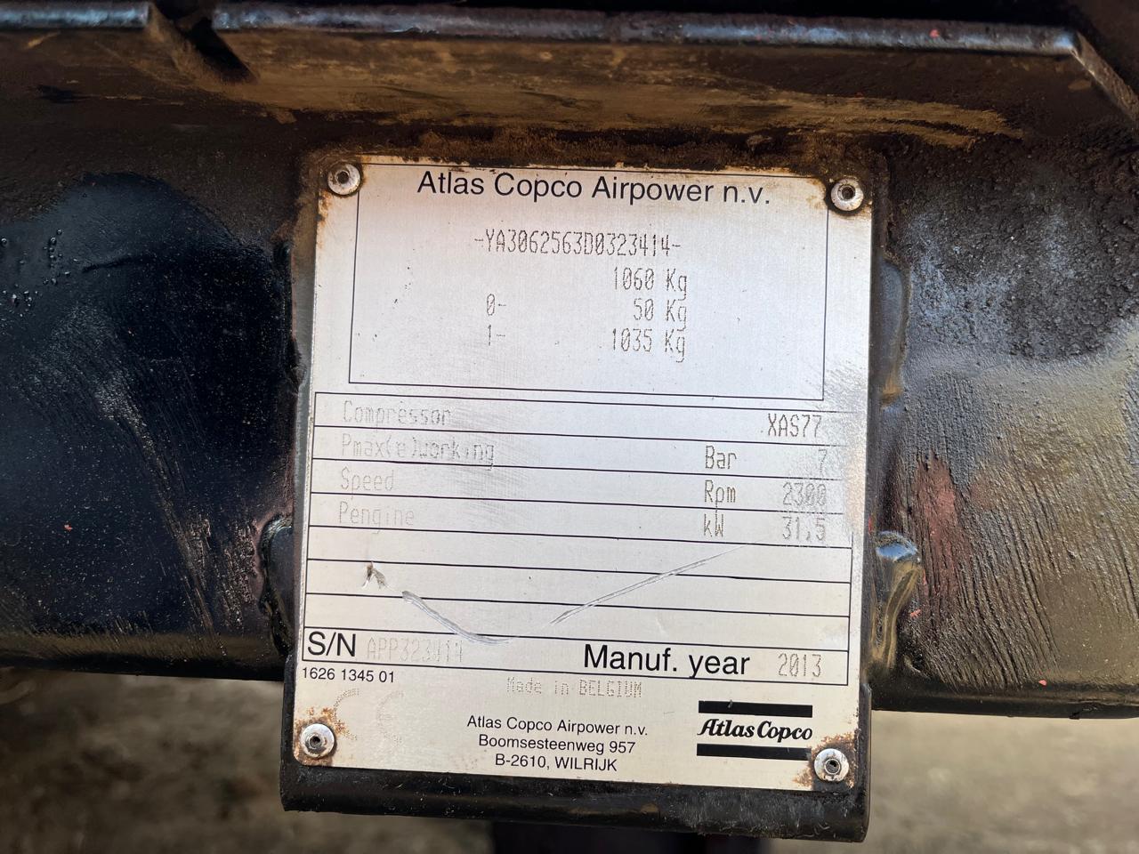 2013 Atlas Copco Mobile Air Compressor 150cfm - Image 11