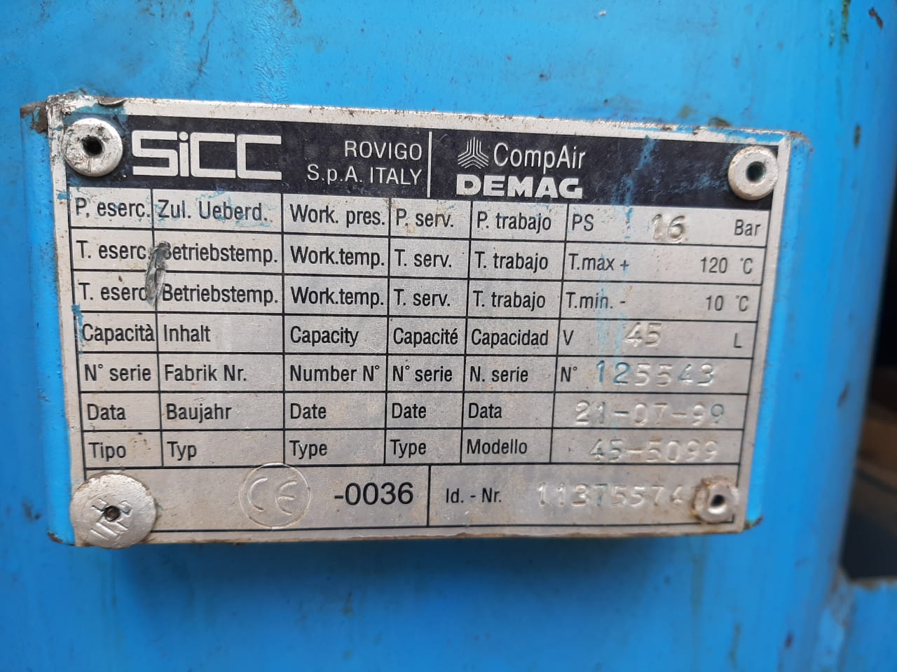 2003 CompAir 37kW Rotary Screw Air Compressor 183 cfm - Image 13