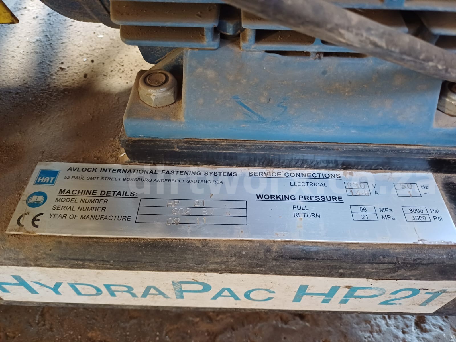 Avlock Hydrafast Tooling HP21 Power Pack Unit - Image 6