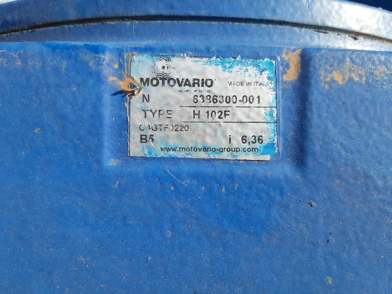 Motovario Helical Reduction Gearbox H102F Ratio 6:36 - Image 2