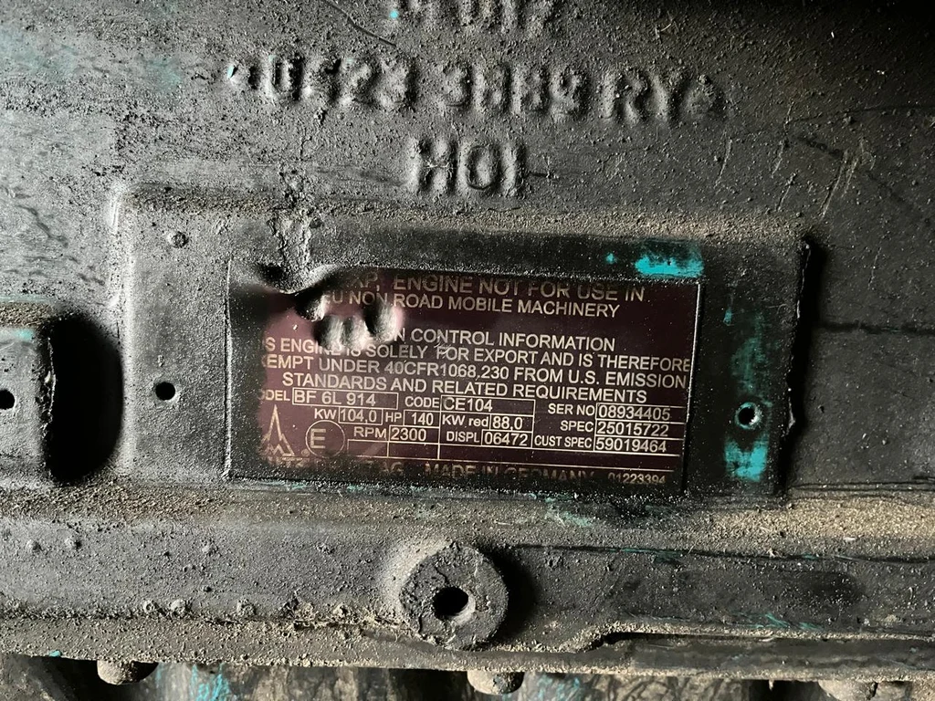 Deutz F6L914 Turbo Engine For Spares - Image 7