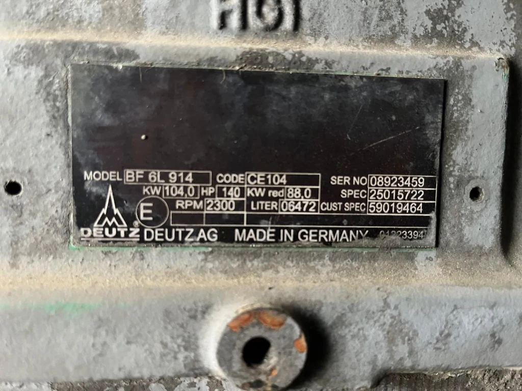 Deutz F6L914 Turbo Engine For Spares - Image 8