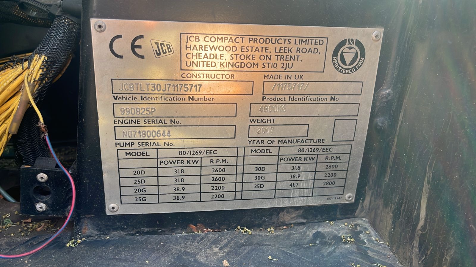 2007 JCB TLT 30D Telescopic Forklift 3 Ton - Image 5
