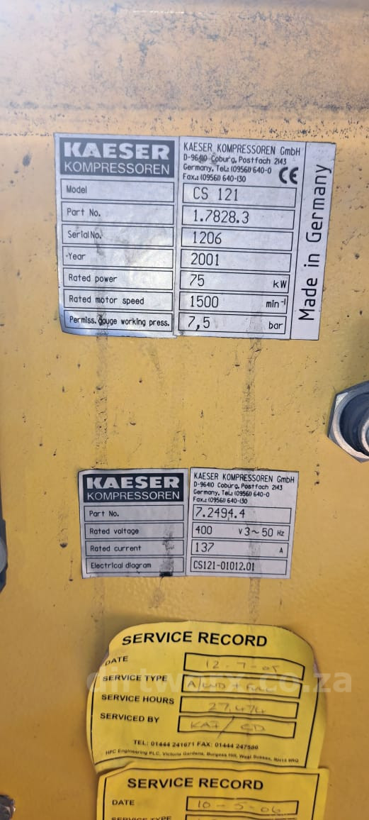 2001 Kaeser HPC CS121 Air Compressor 424 cfm - Image 19