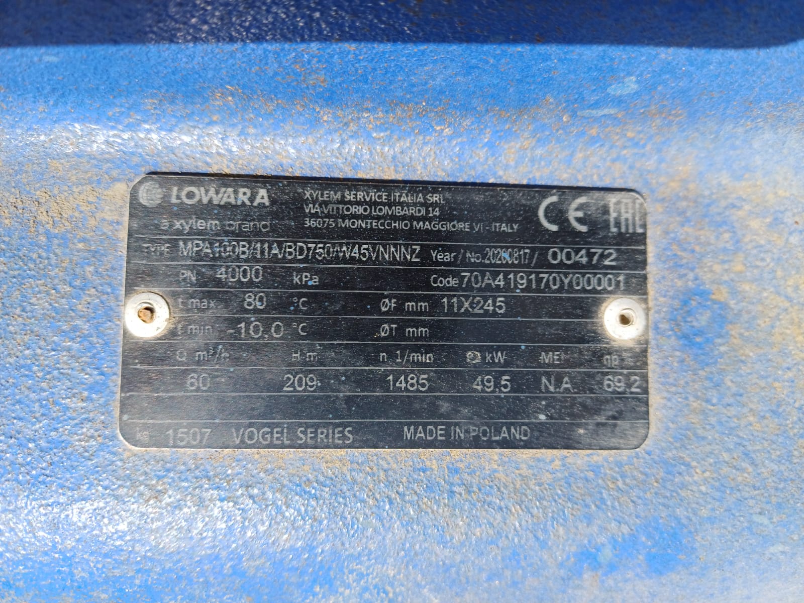 Lowara Multistage Pump Head Max 500m - Image 11