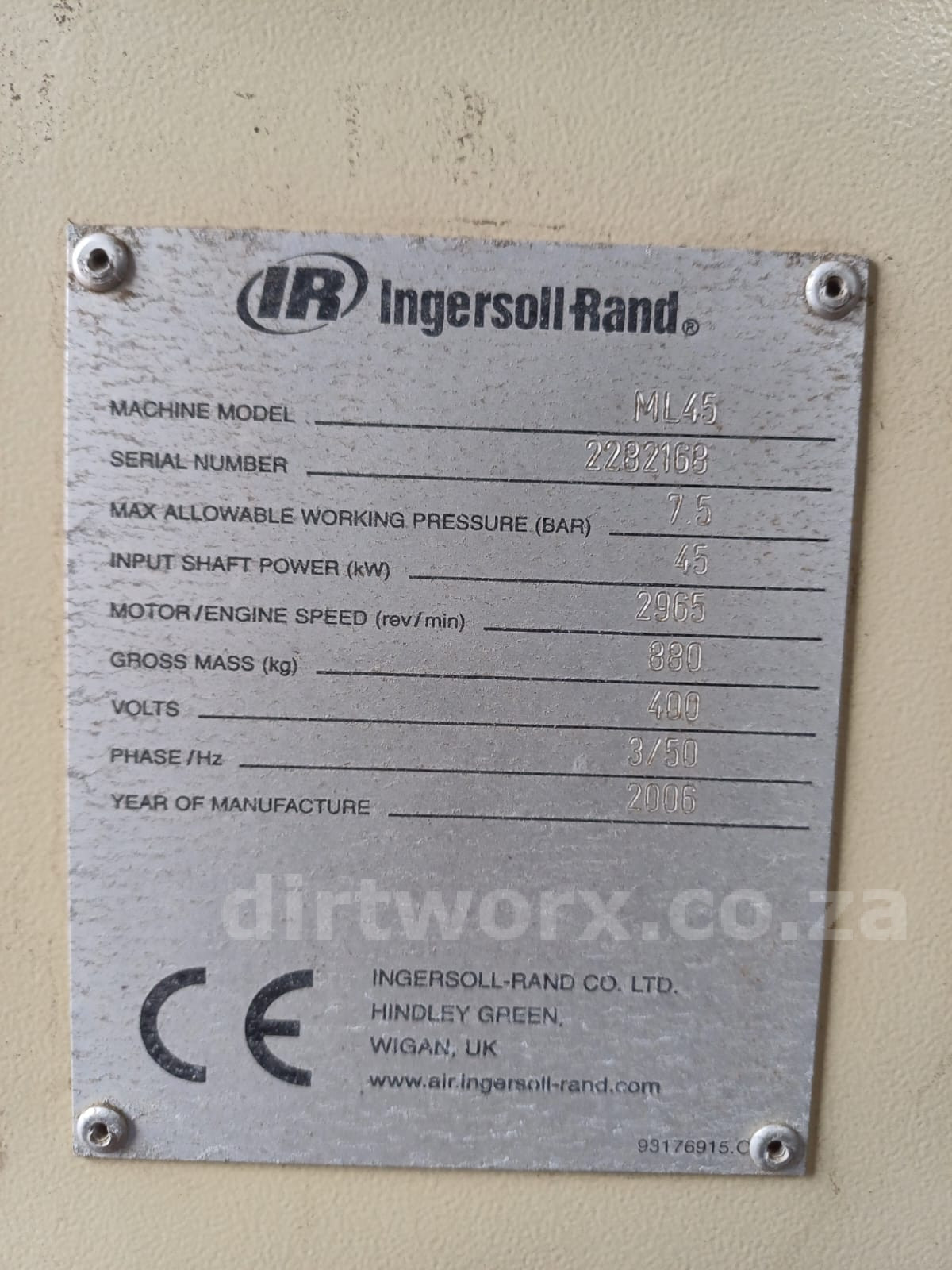 Ingersoll Rand ML45 Compressor 261cfm - Image 5