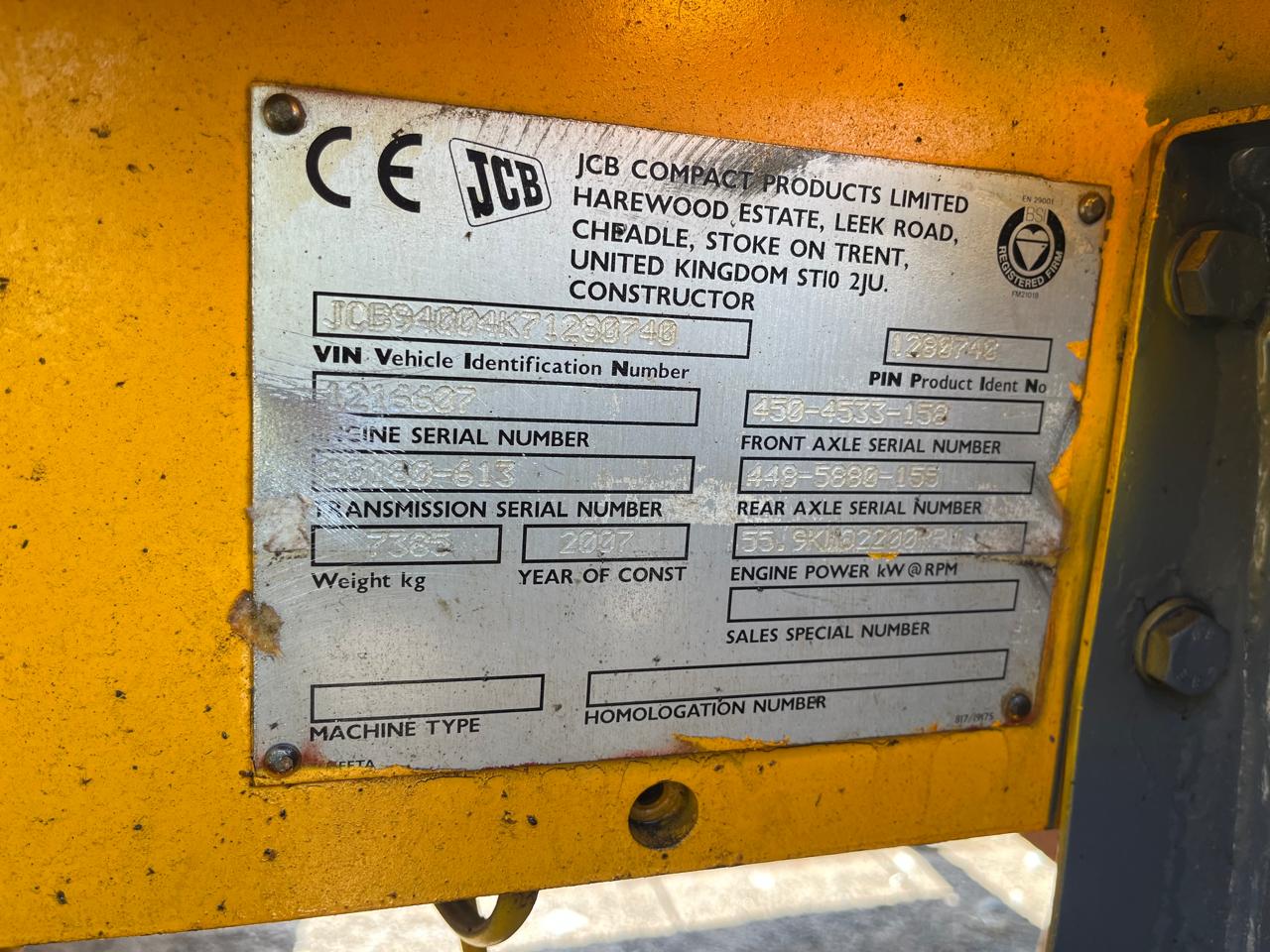 2007 JCB 940 Forklift 4 Ton - Image 13