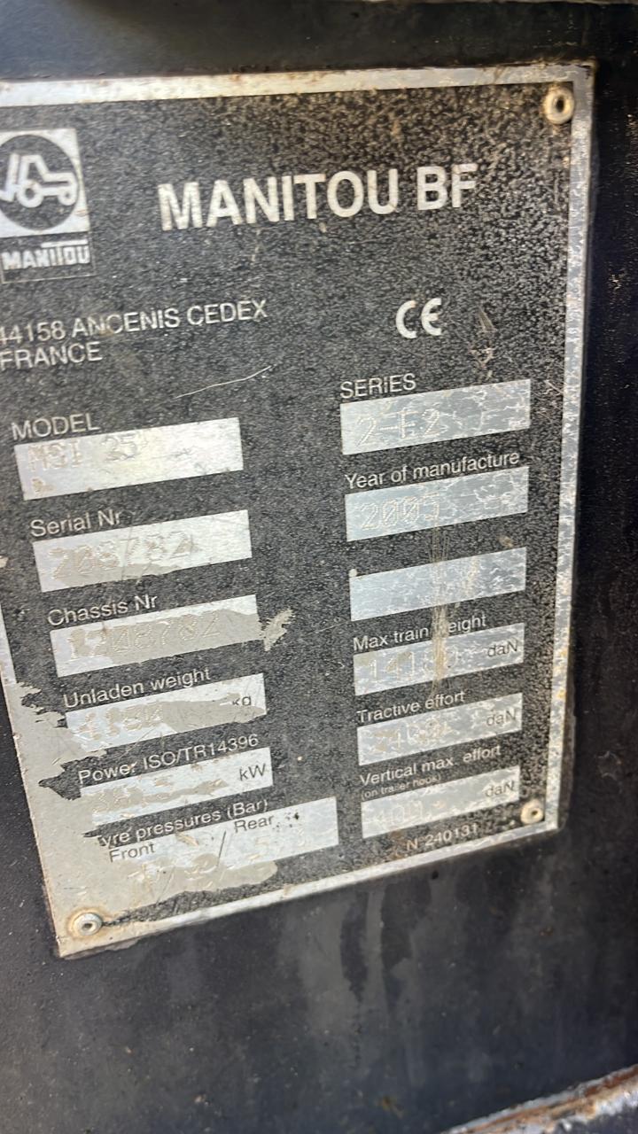 2005 Manitou MSI25D Rough Terrain Forklift 2,5 Ton - Image 4