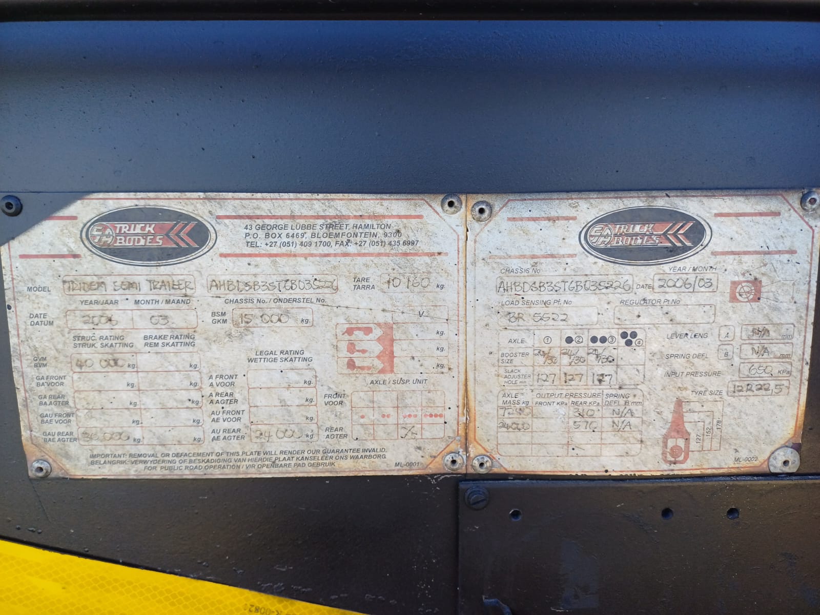 SA Truck Bodies Side Tipper Trailer - Image 12