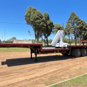 Afrit Tri Axle Semi Trailer With Crane
