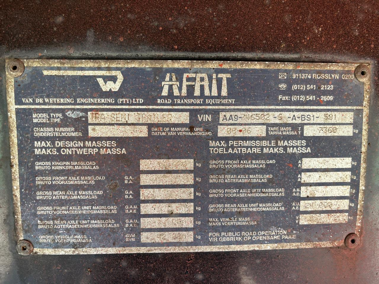 Afrit Tri Axle Semi Trailer With Crane - Image 19