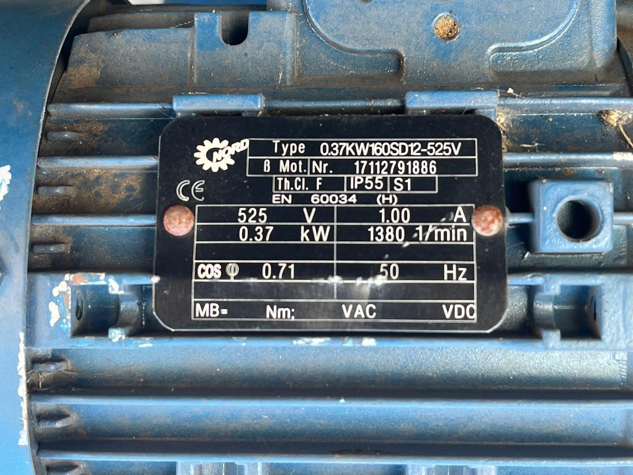 Nord SK 4282 Gear Motor 0.37kW Ratio 558.54 - Image 2