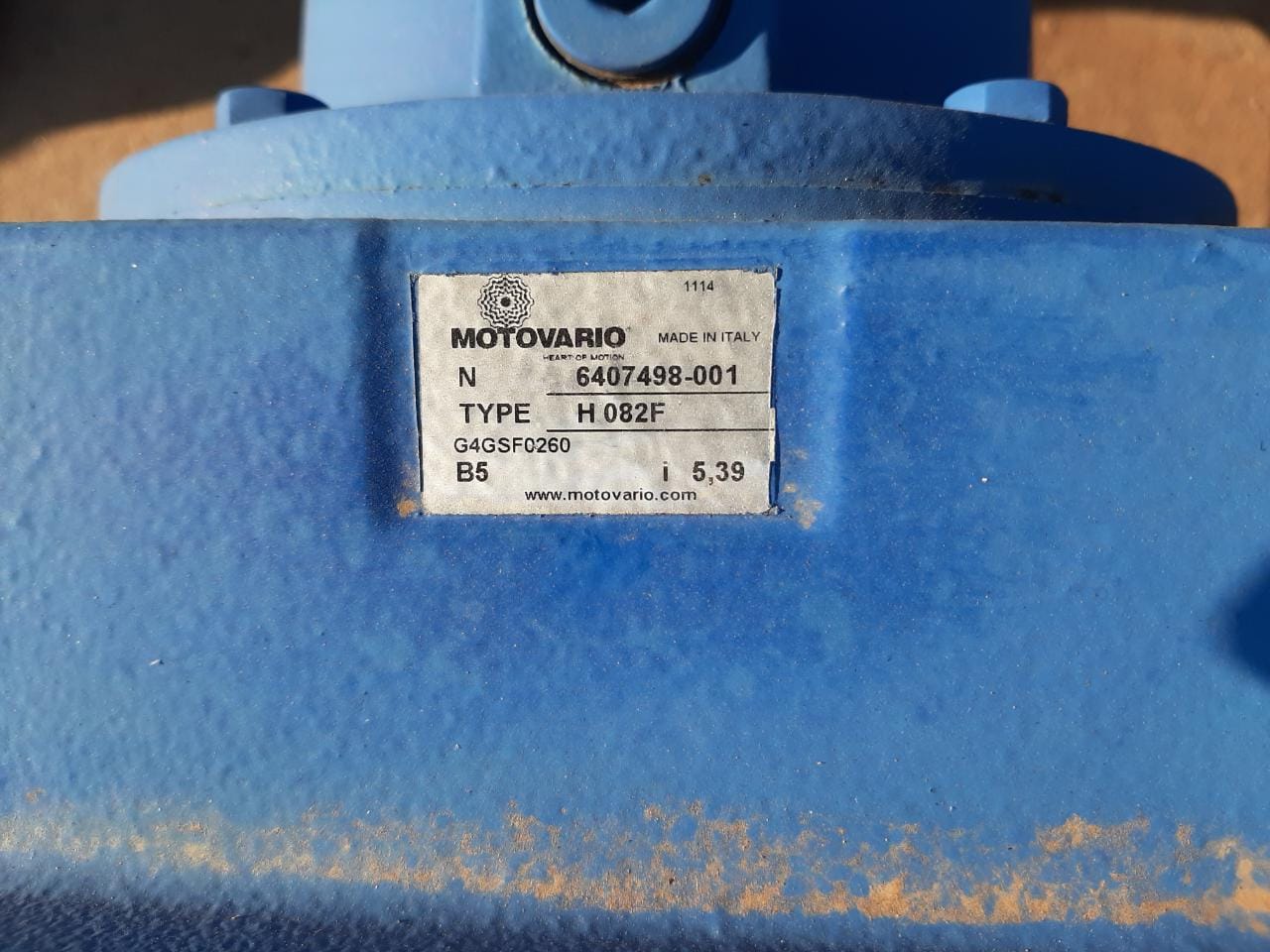 Motovario Helical Reduction Gearbox H082F Ratio 5:39 to 1. - Image 5